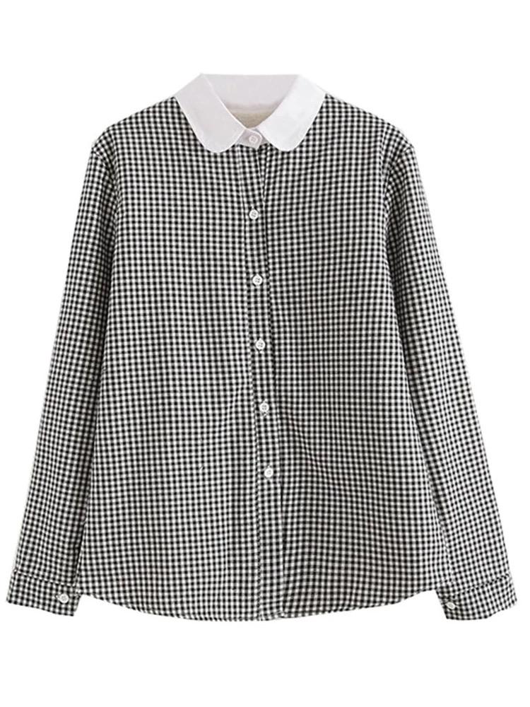 Women’s Gingham Button-Down Shirt