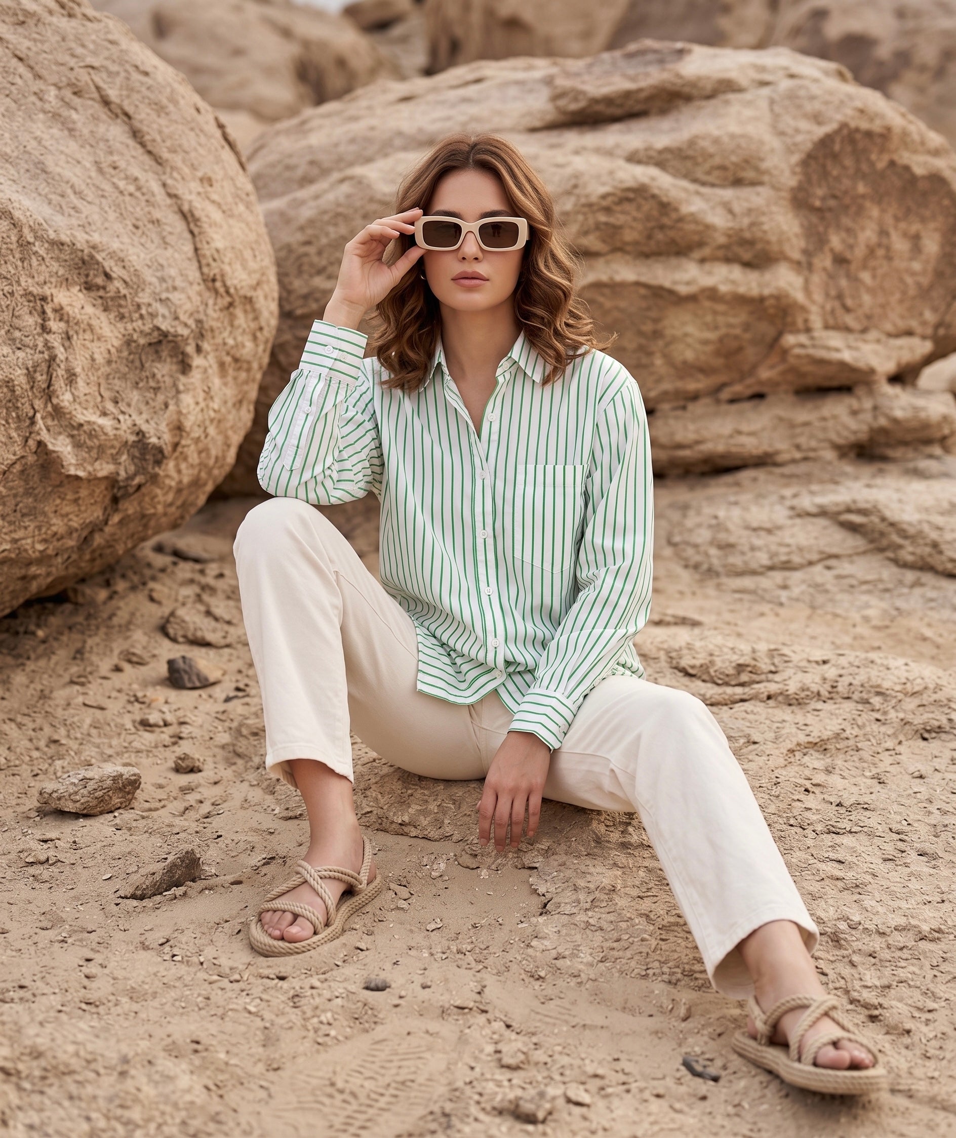 Women’s Oversized Striped Shirt