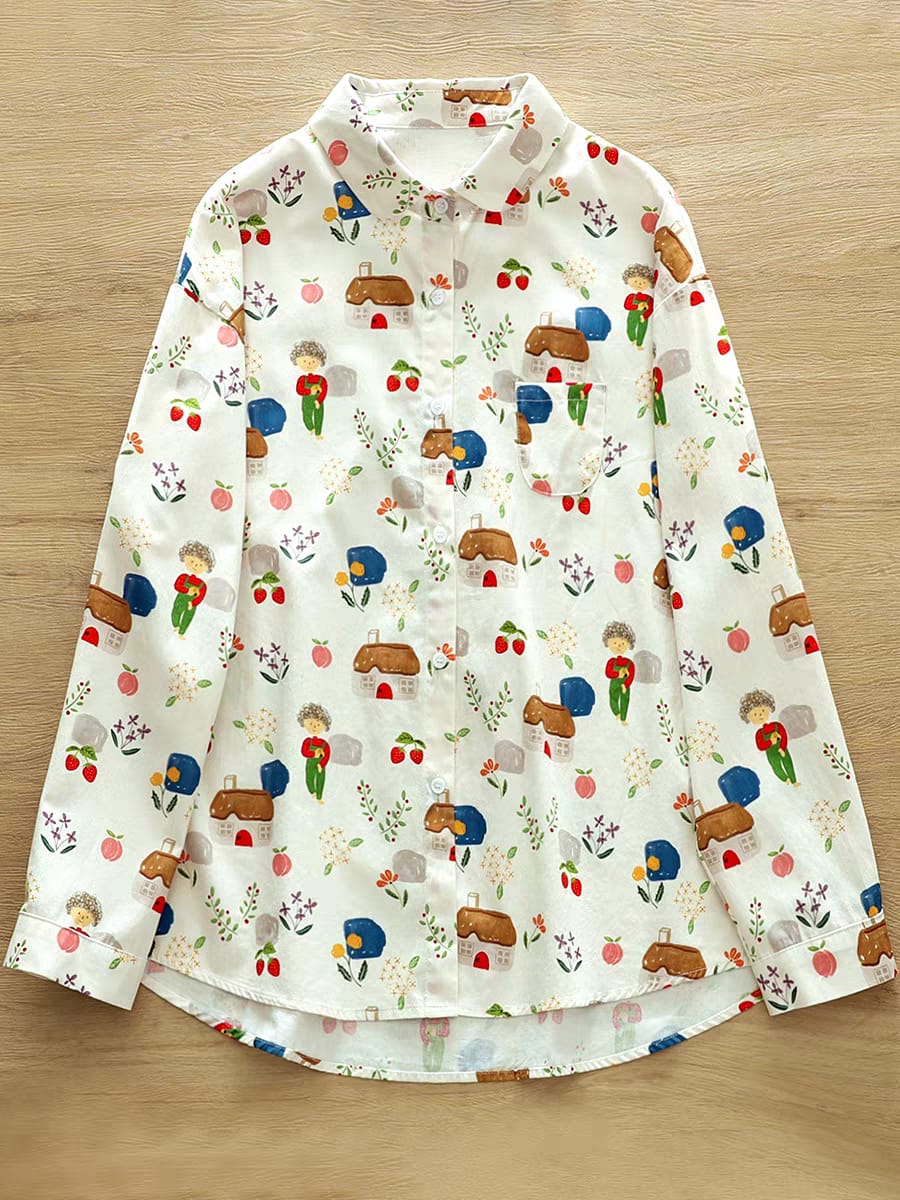 Cottage Bloom Printed Shirt – For Women