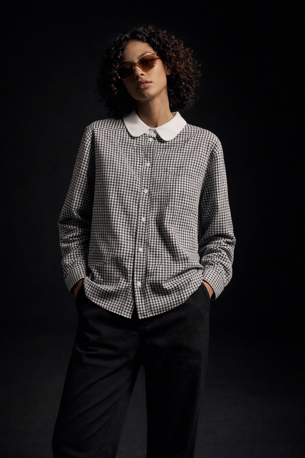 Women’s Gingham Button-Down Shirt