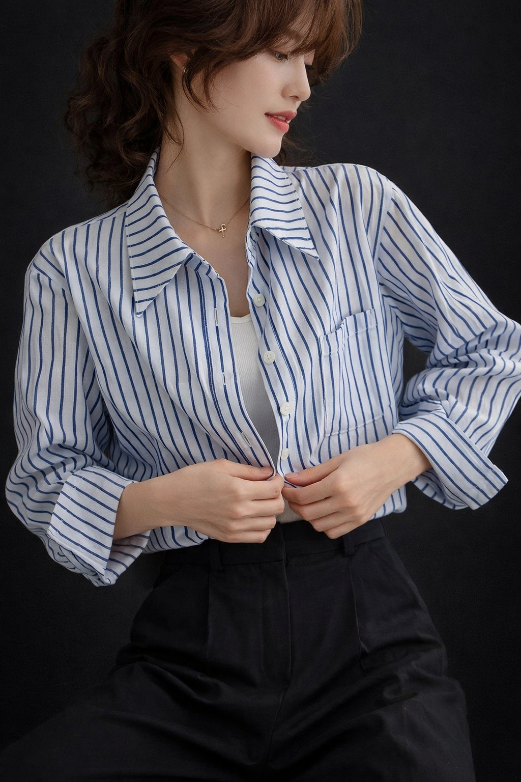 Women’s Oversized Striped Shirt