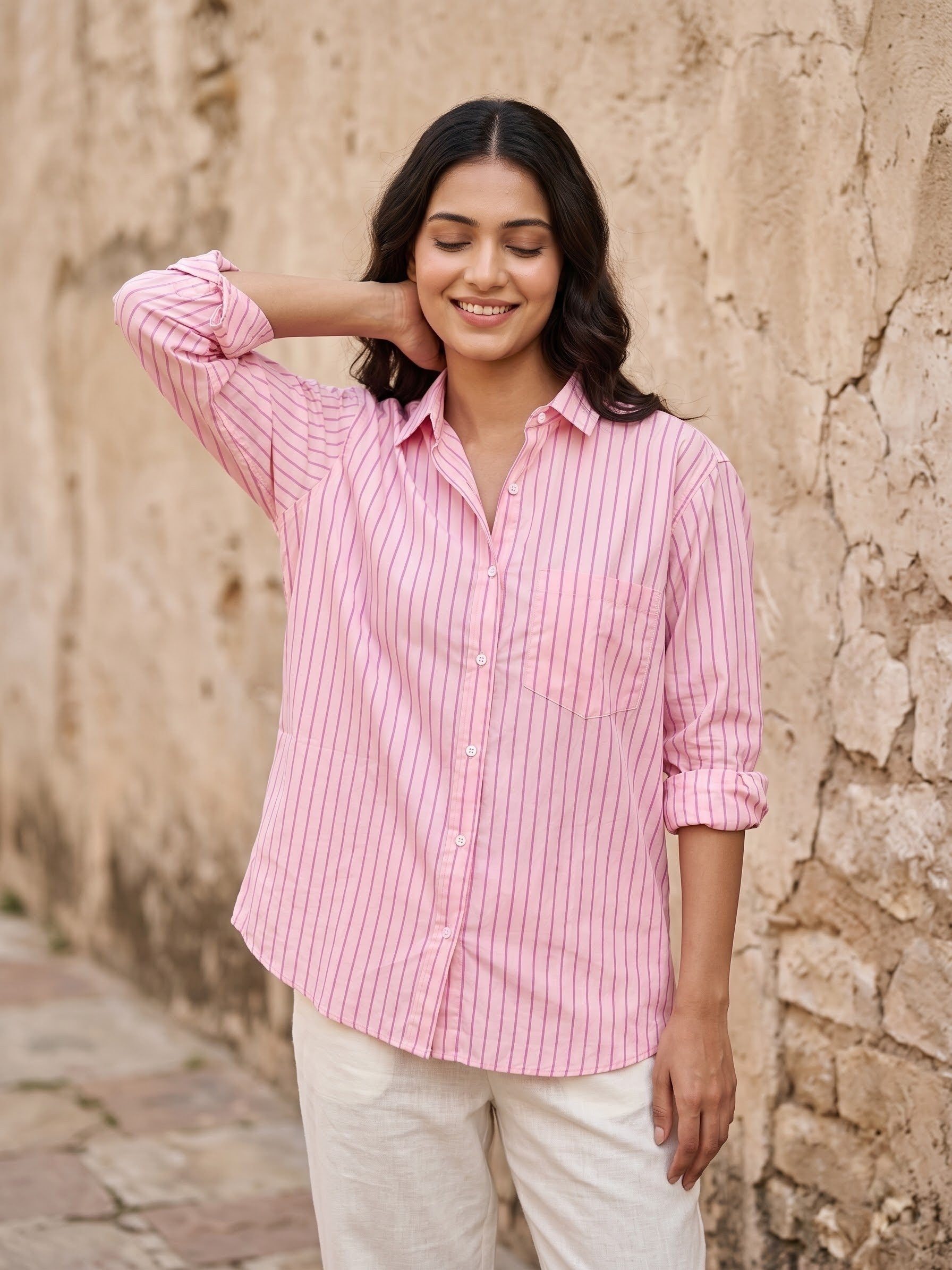 Women’s Oversized Striped Shirt