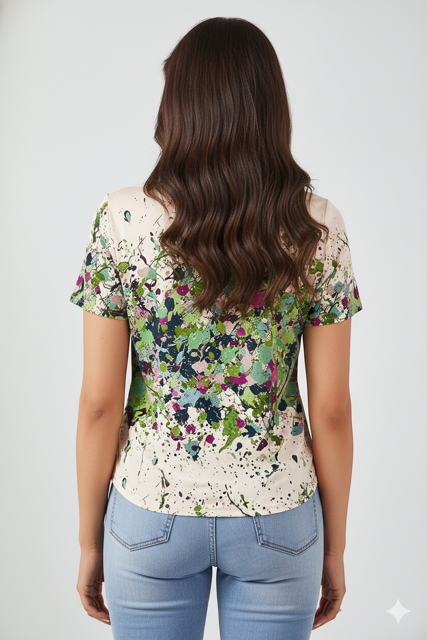 Urban Splash Printed T-Shirt – Green Multi