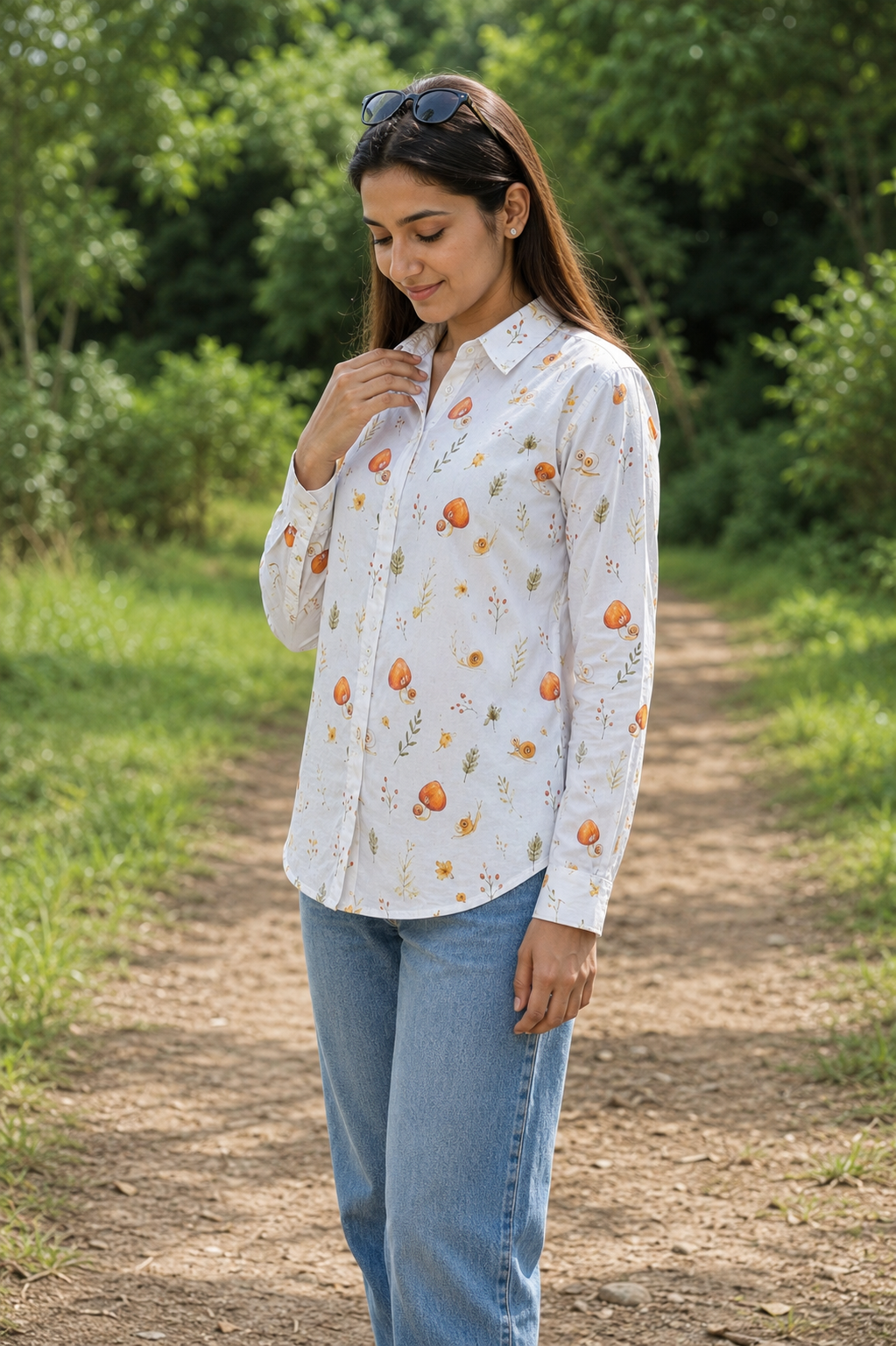 Forest Whimsy Printed Shirt – For Women