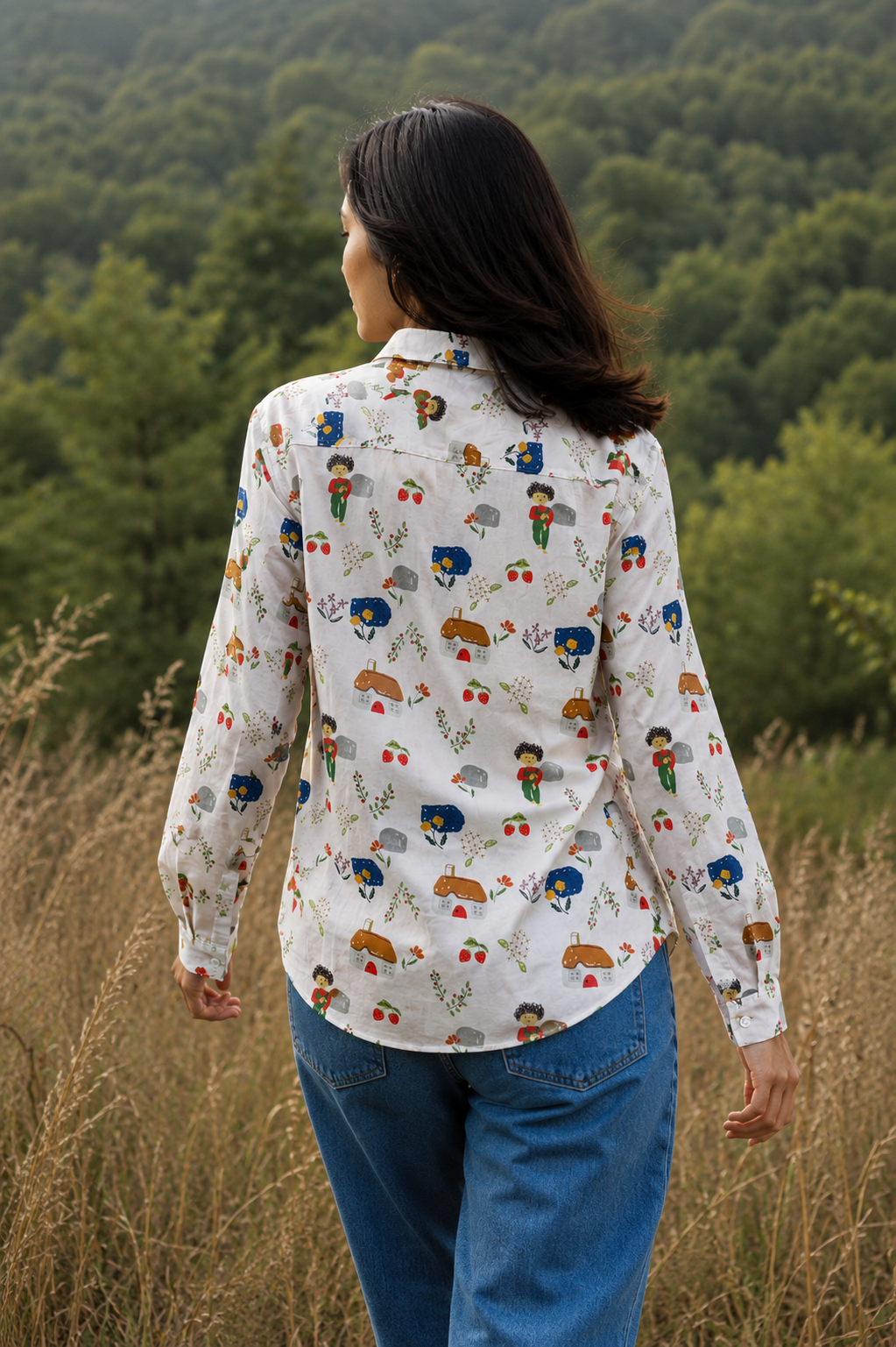 Cottage Bloom Printed Shirt – For Women