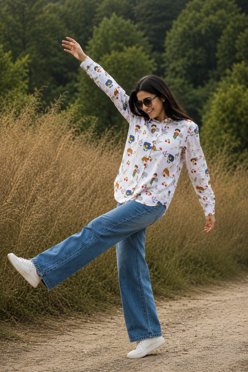 Cottage Bloom Printed Shirt – For Women