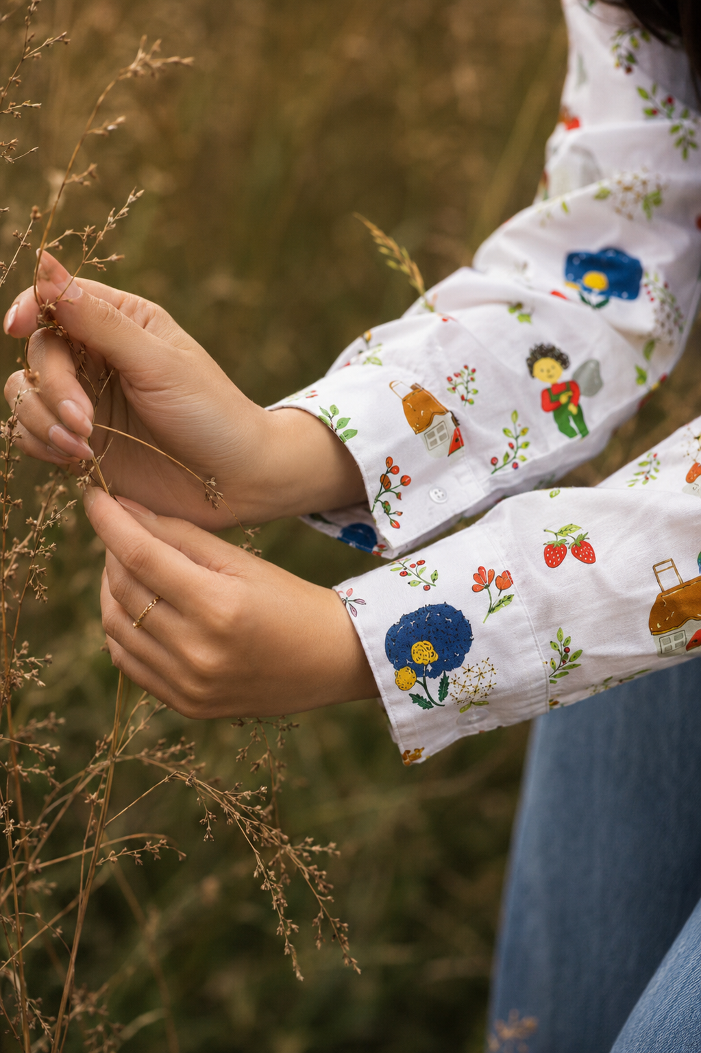 Cottage Bloom Printed Shirt – For Women