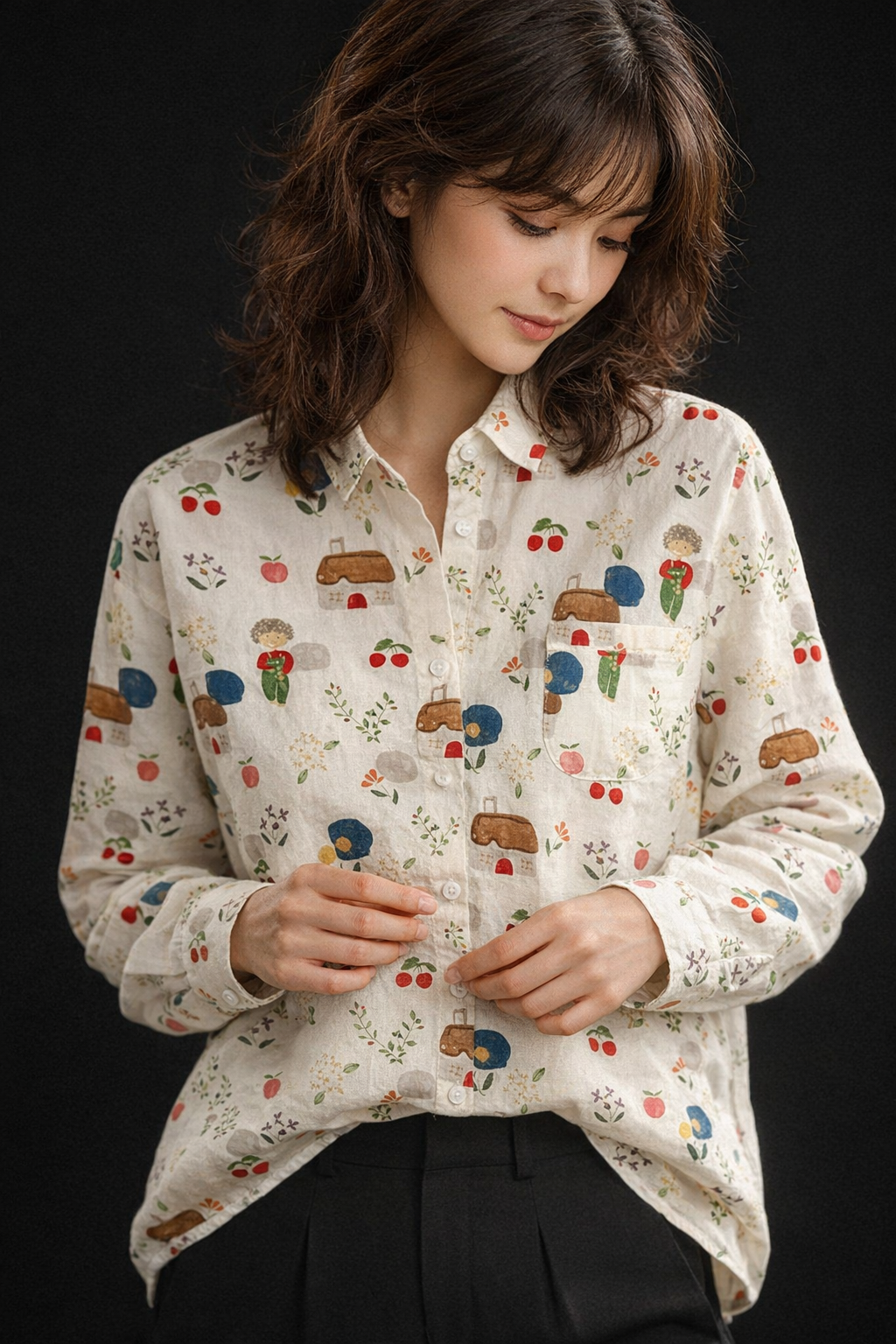 Cottage Bloom Printed Shirt – For Women