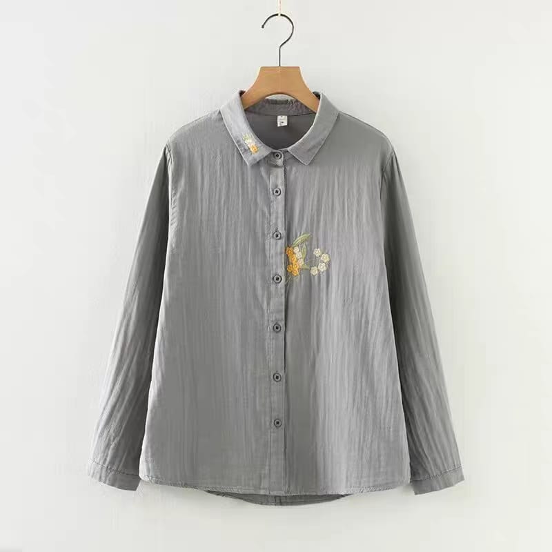 Blossom Buds Embroidered Shirt