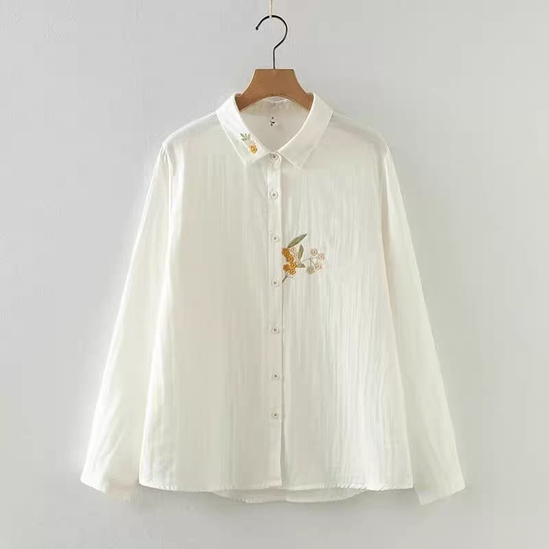 Blossom Buds Embroidered Shirt
