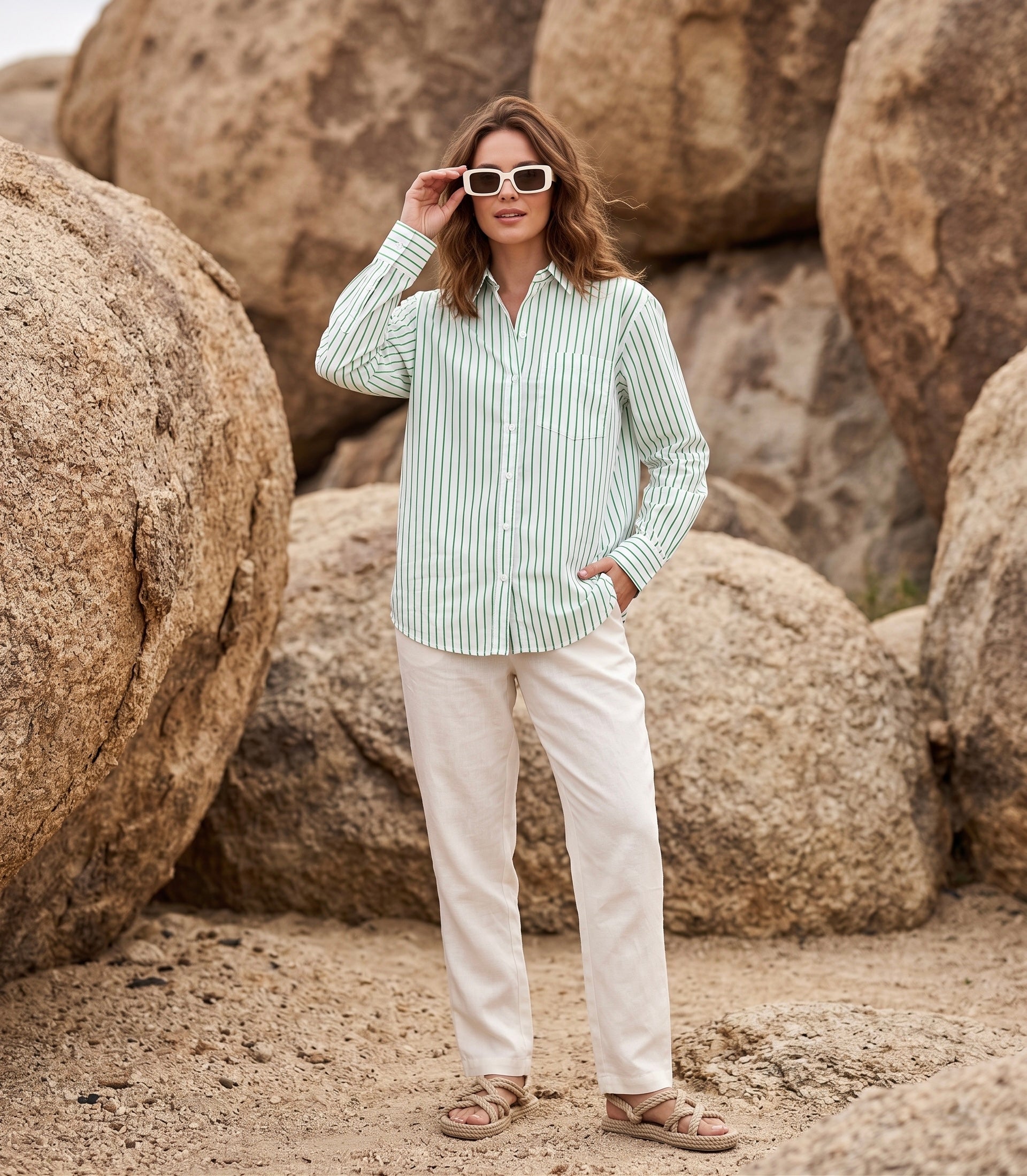 Women’s Oversized Striped Shirt