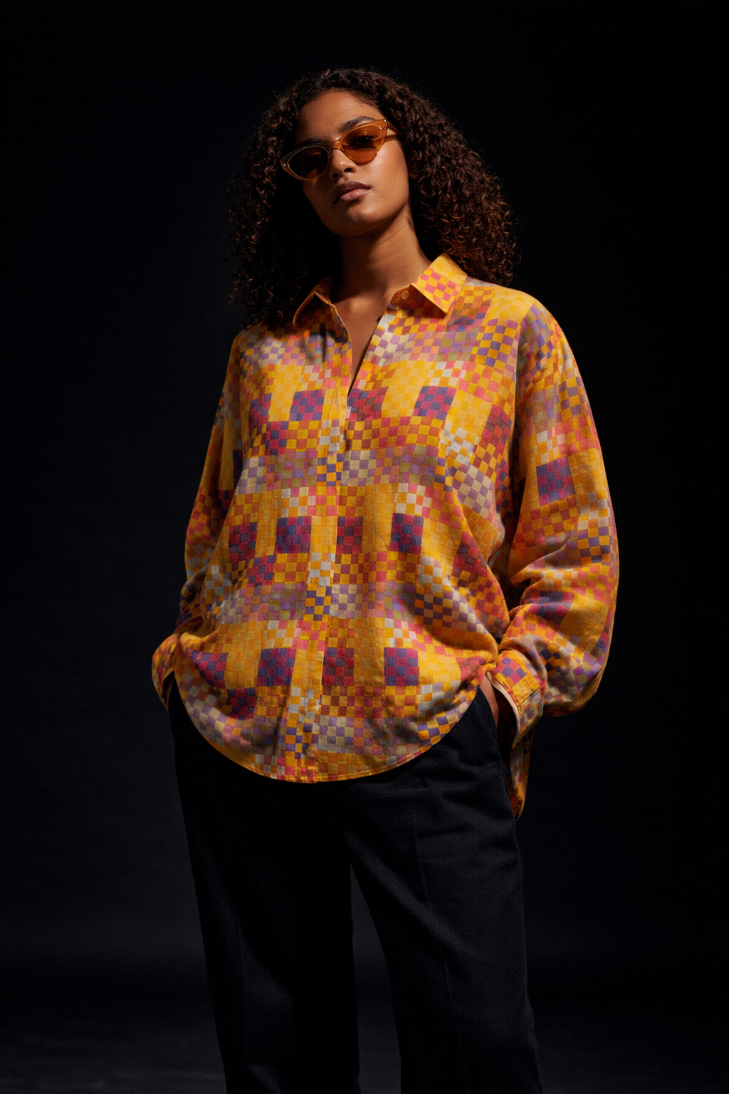 Pixel Pop Printed Shirt – For Women