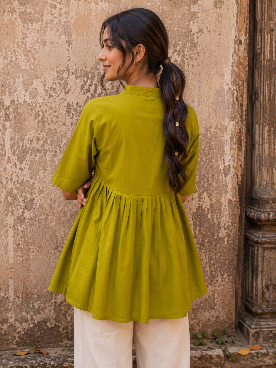 Olive Grace Embroidered Tunic Top