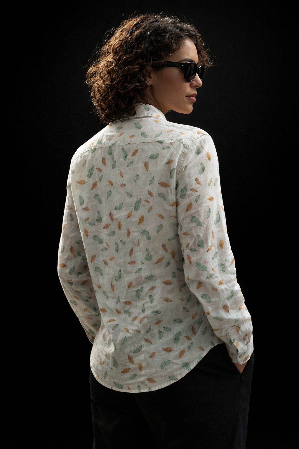 Whisper Leaves Printed Shirt – For Women