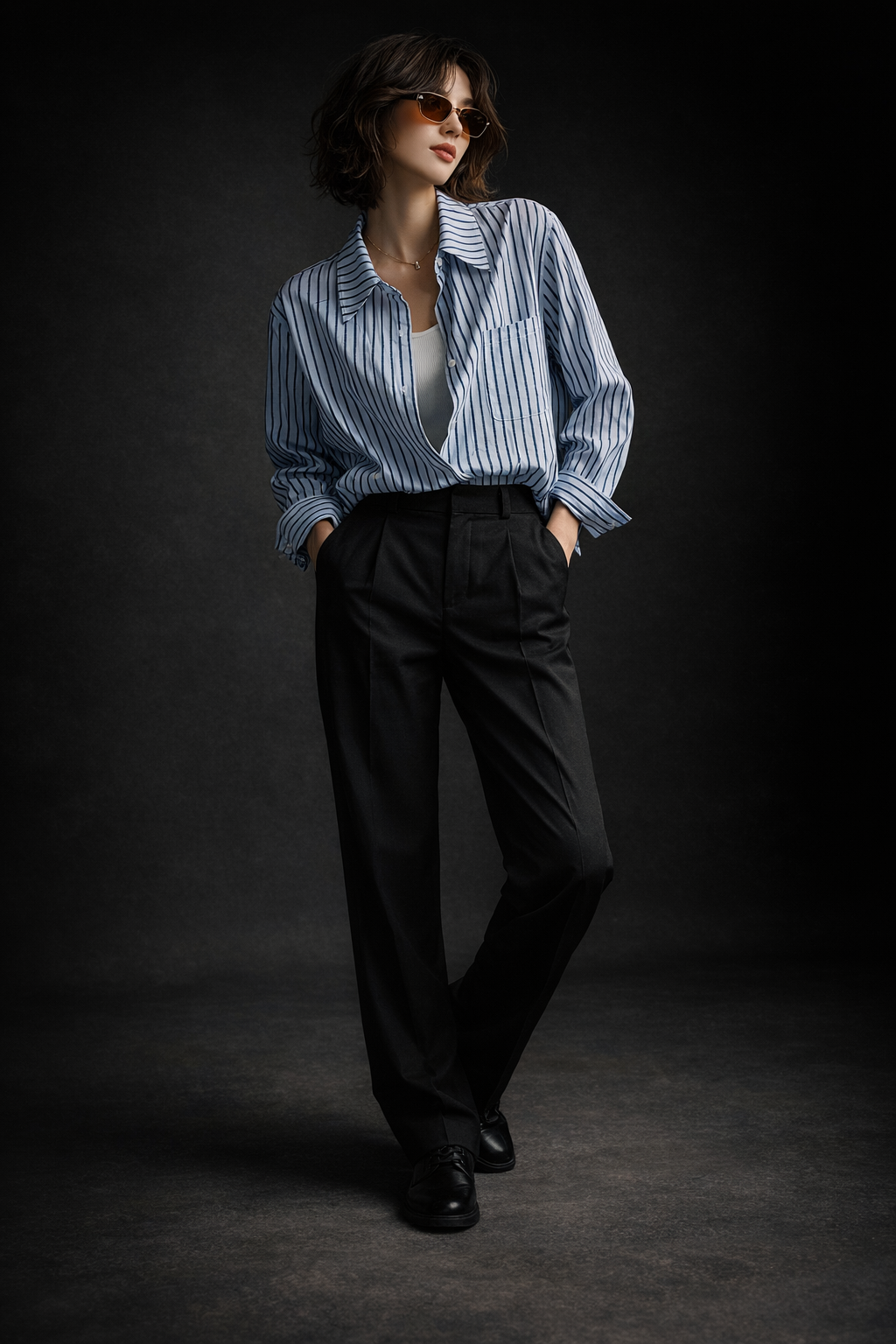 Women’s Oversized Striped Shirt