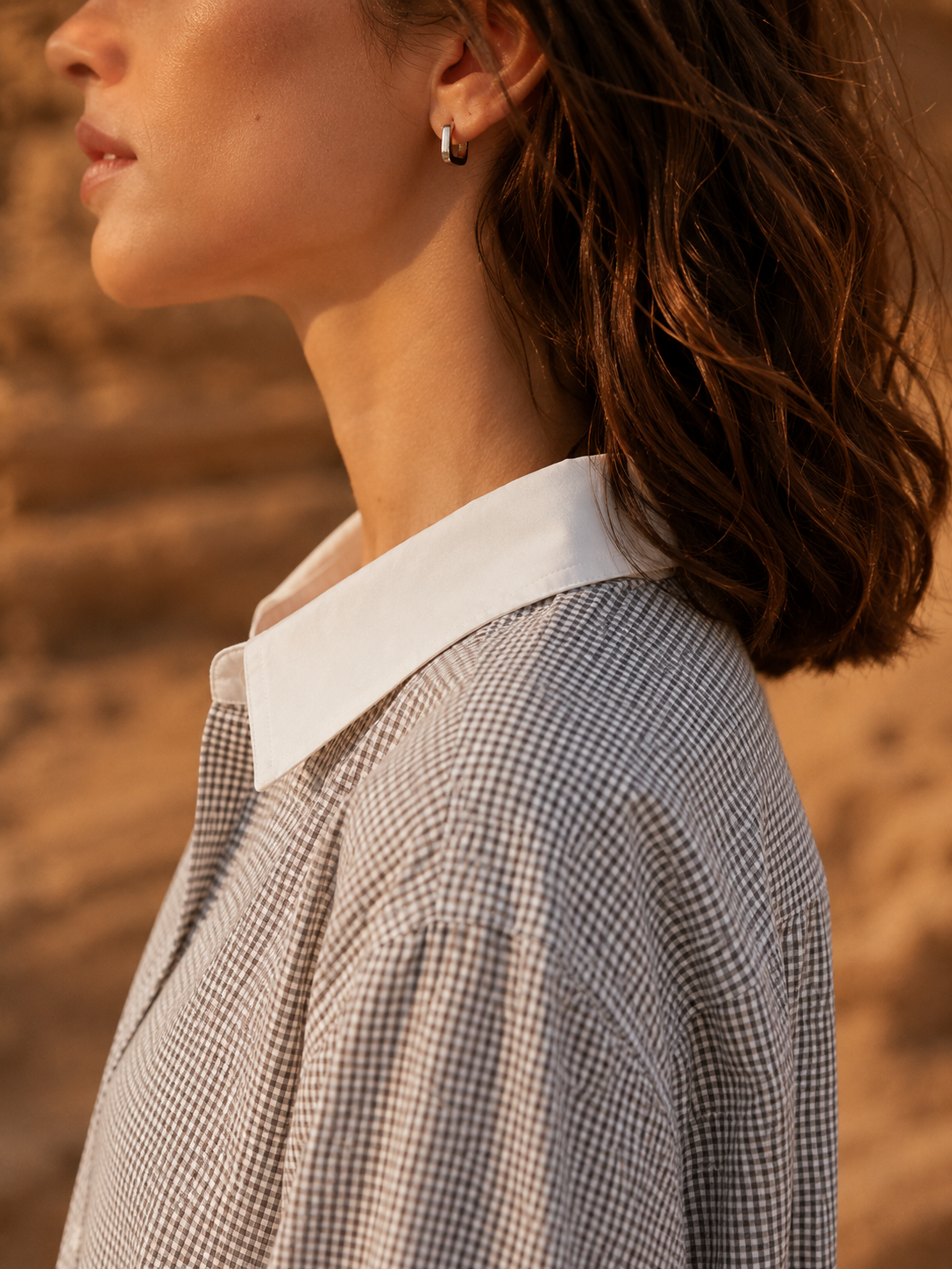 Women’s Gingham Button-Down Shirt