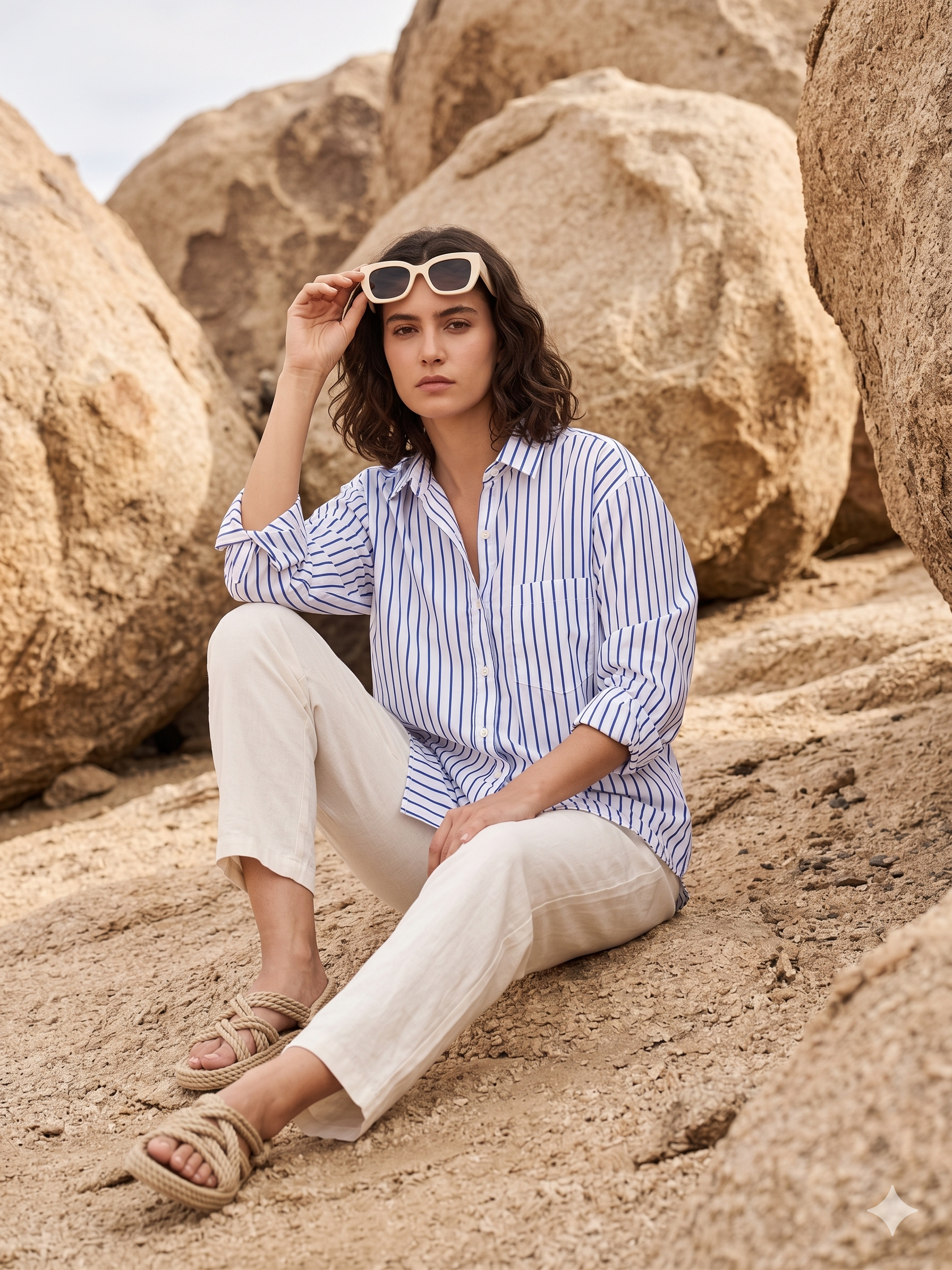 Women’s Oversized Striped Shirt