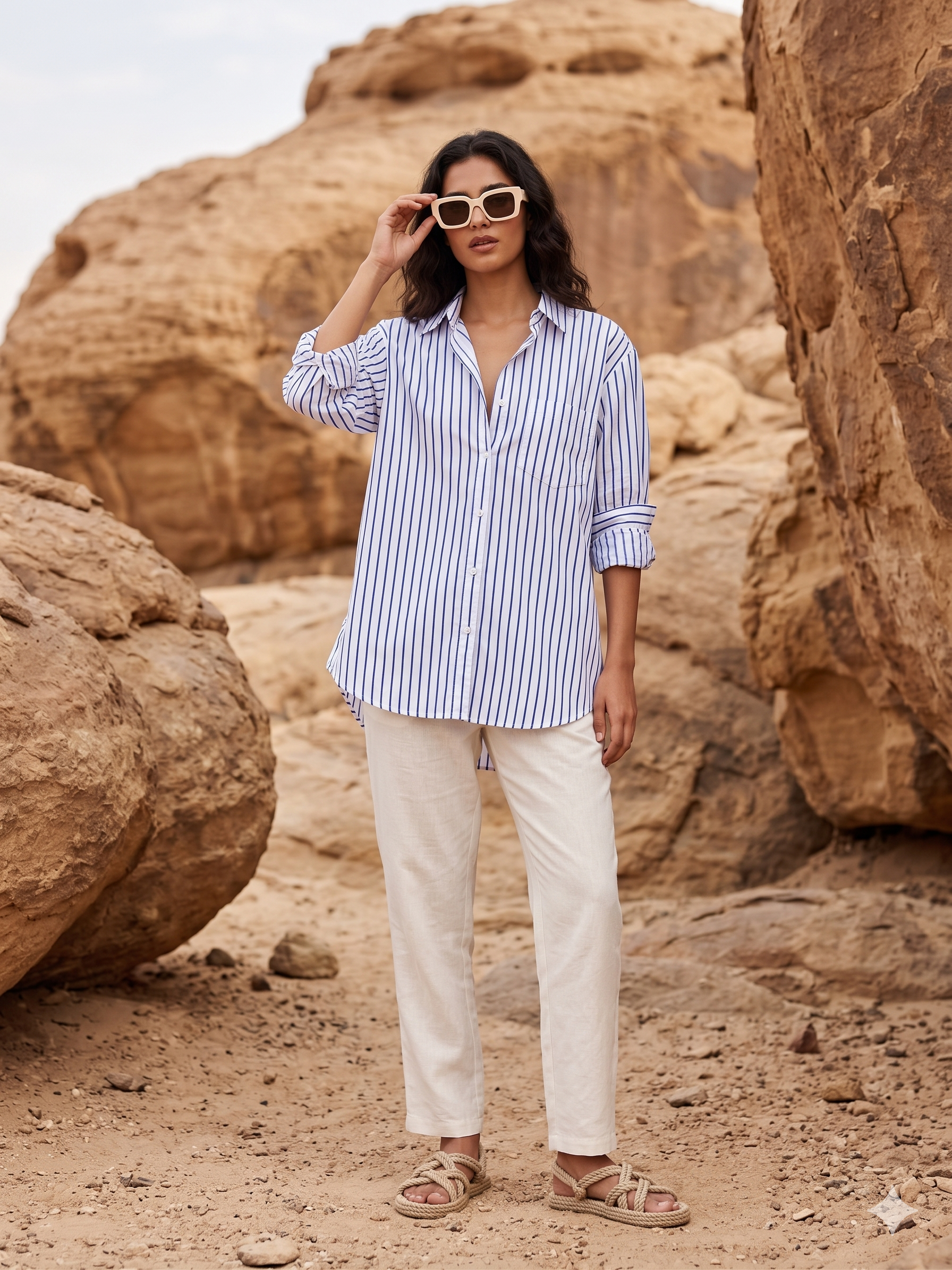 Women’s Oversized Striped Shirt