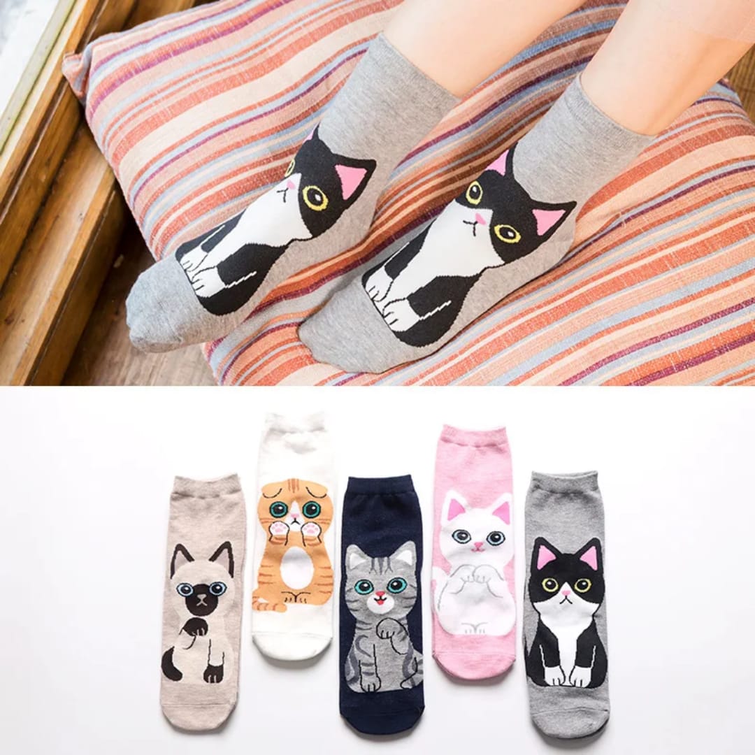 Women’s Cute Cartoon Ankle Socks – Fun & Comfortable