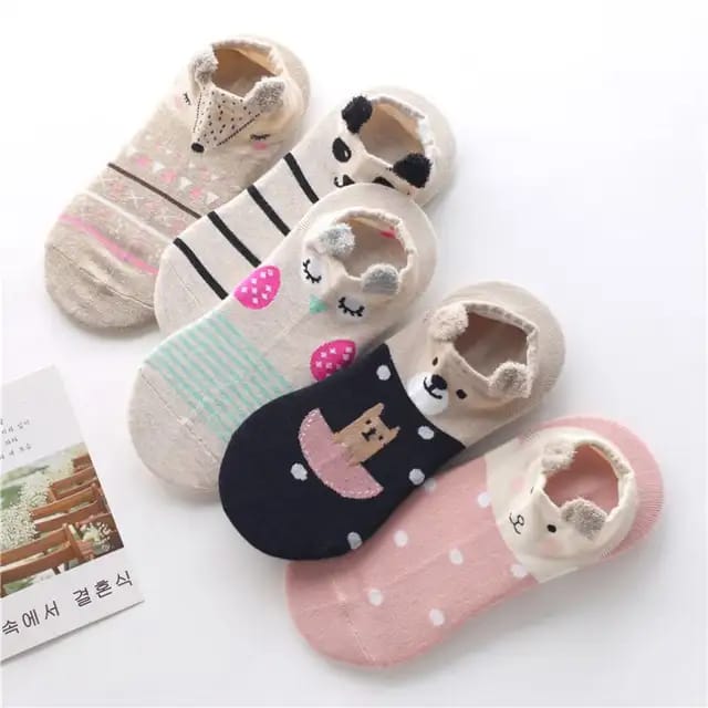 Women’s Cute Printed Ankle Socks – Soft, Cozy & Adorable