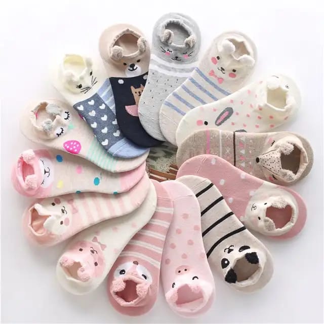 Women’s Cute Printed Ankle Socks – Soft, Cozy & Adorable